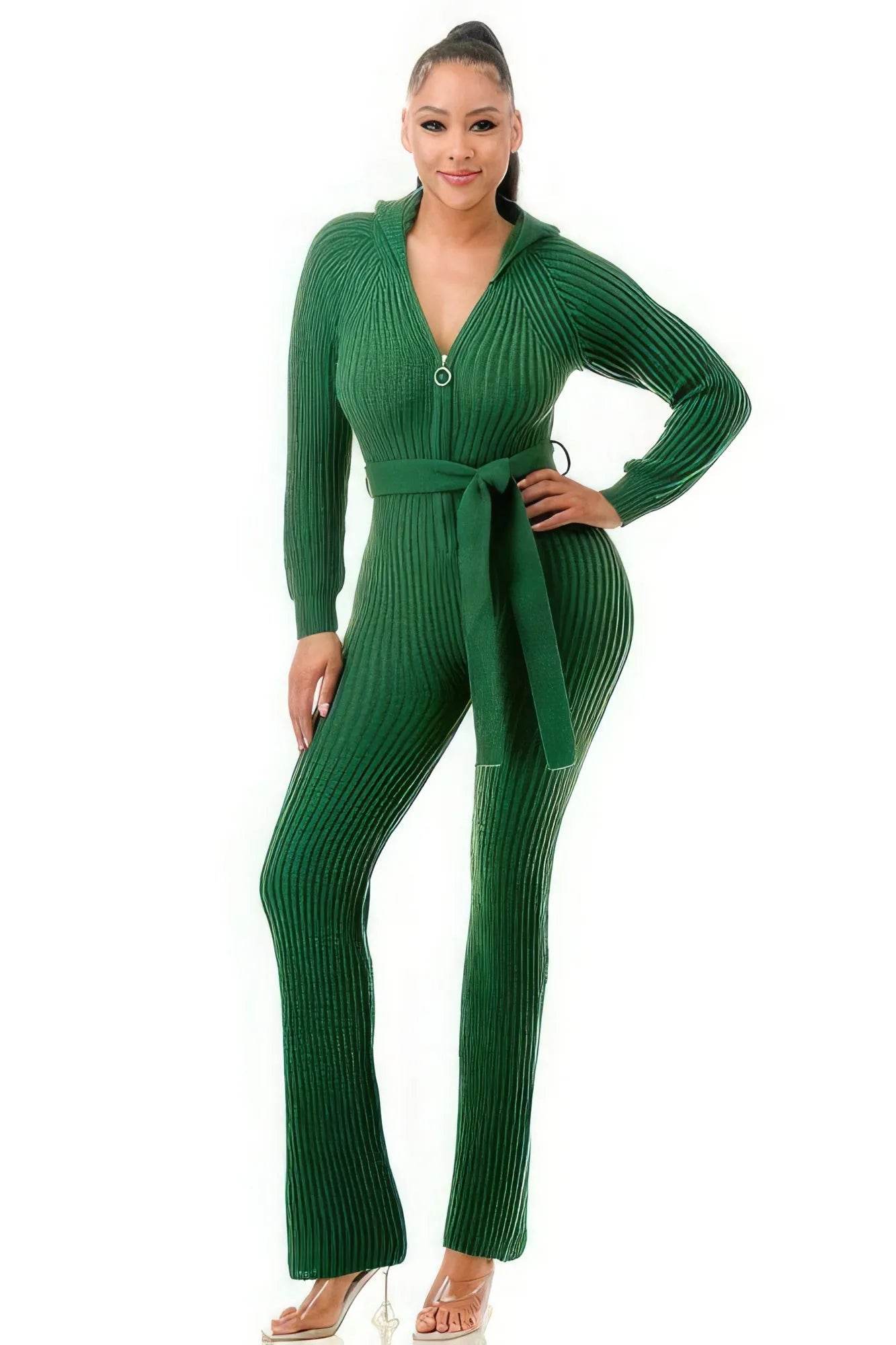 Monroe Hooded Jumpsuit - Bona Fide Fashion
