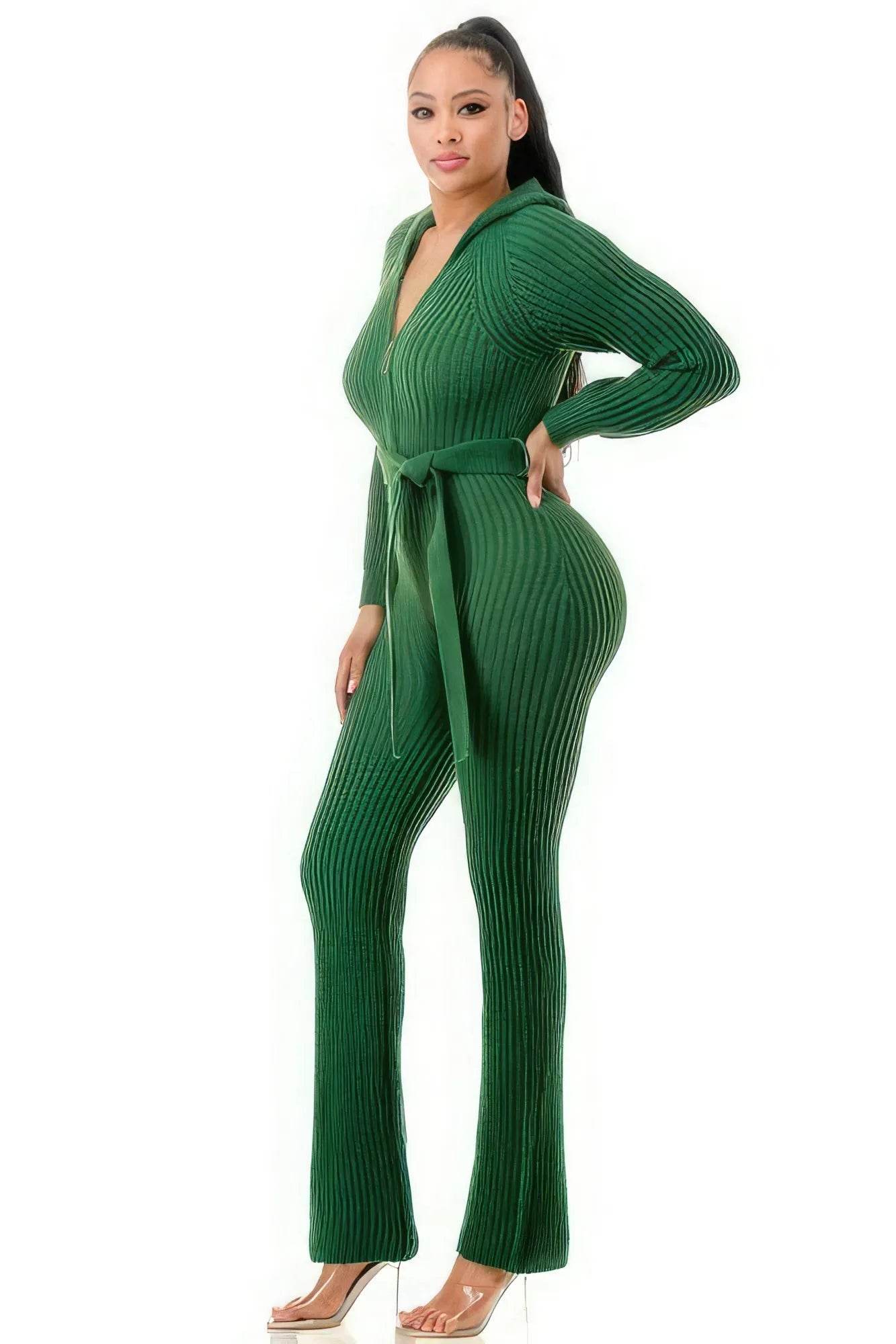 Monroe Hooded Jumpsuit - Bona Fide Fashion
