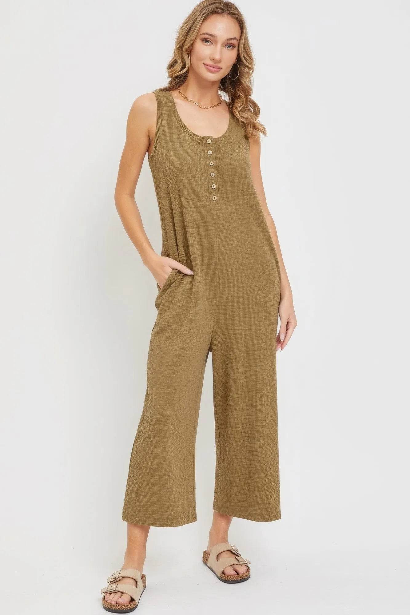 Buttondown Jumpsuit - Bona Fide Fashion