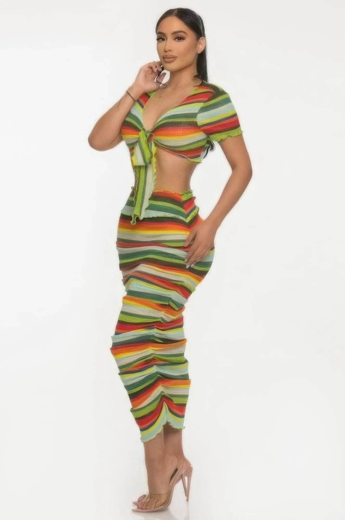Color Me Mine Beach Sarong Skirt Set - Bona Fide Fashion