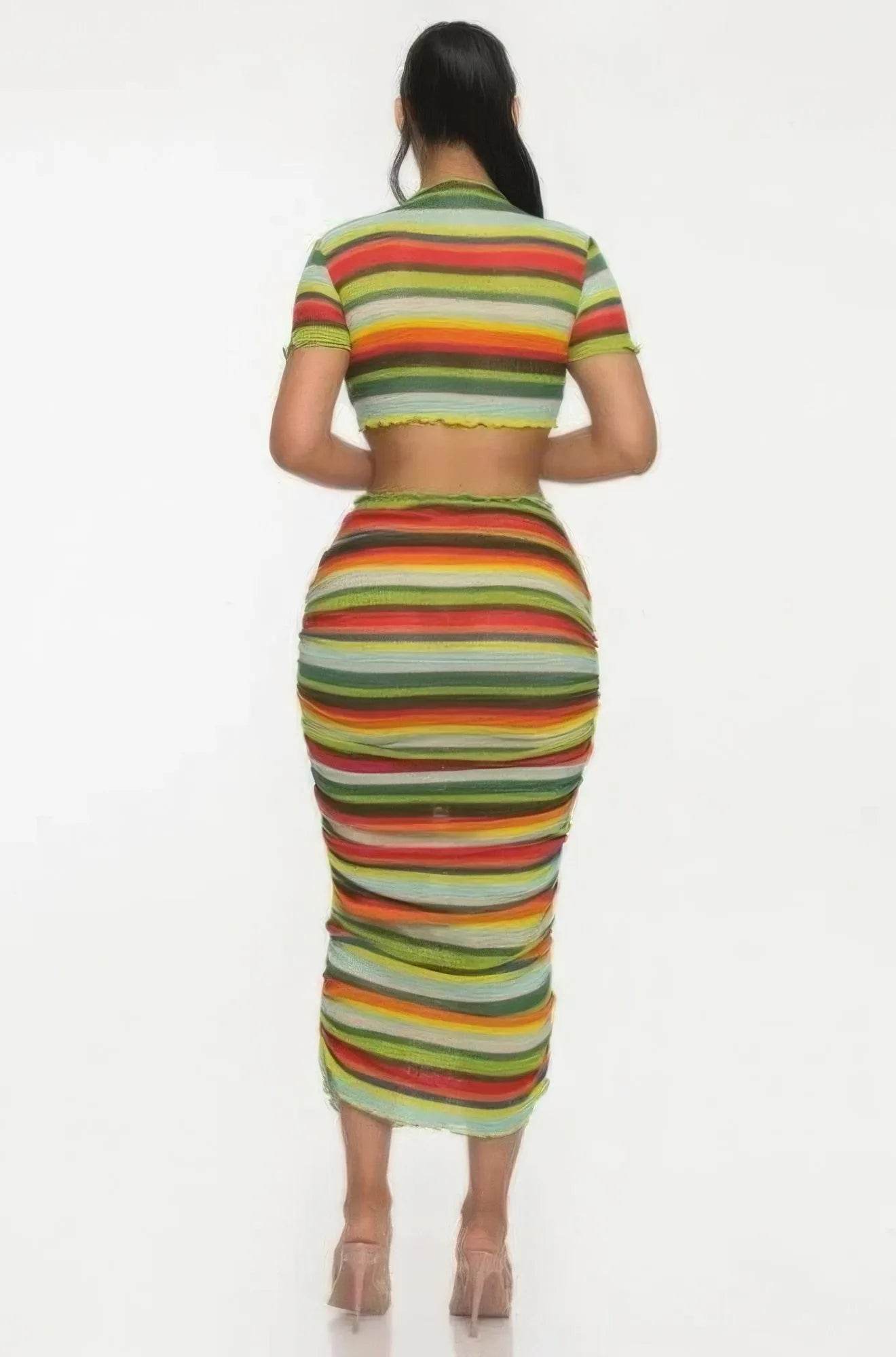Color Me Mine Beach Sarong Skirt Set - Bona Fide Fashion