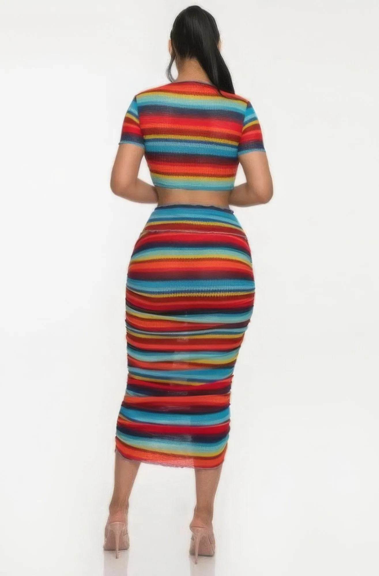 Color Me Mine Beach Sarong Skirt Set - Bona Fide Fashion