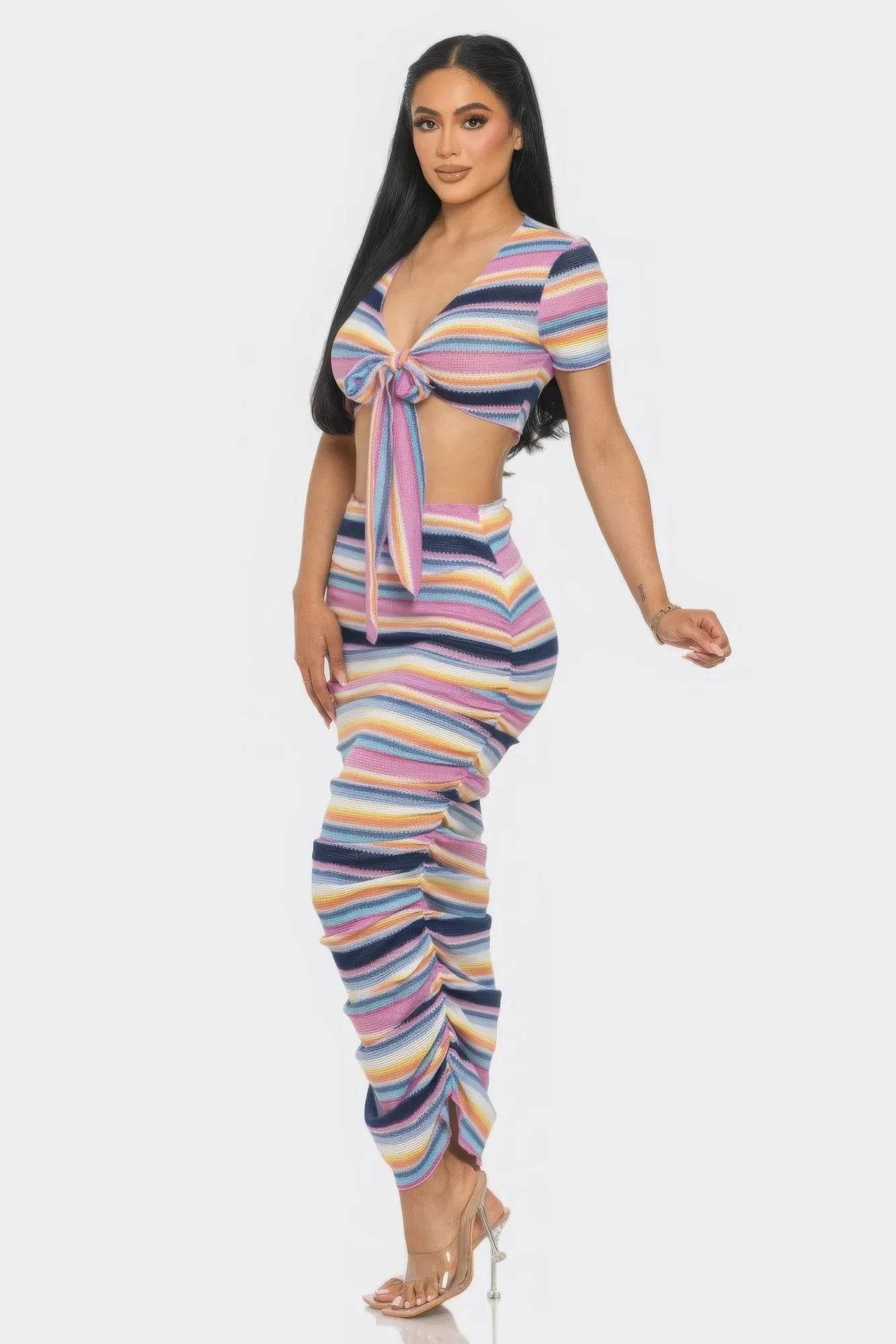 Color Me Mine Beach Sarong Skirt Set - Bona Fide Fashion