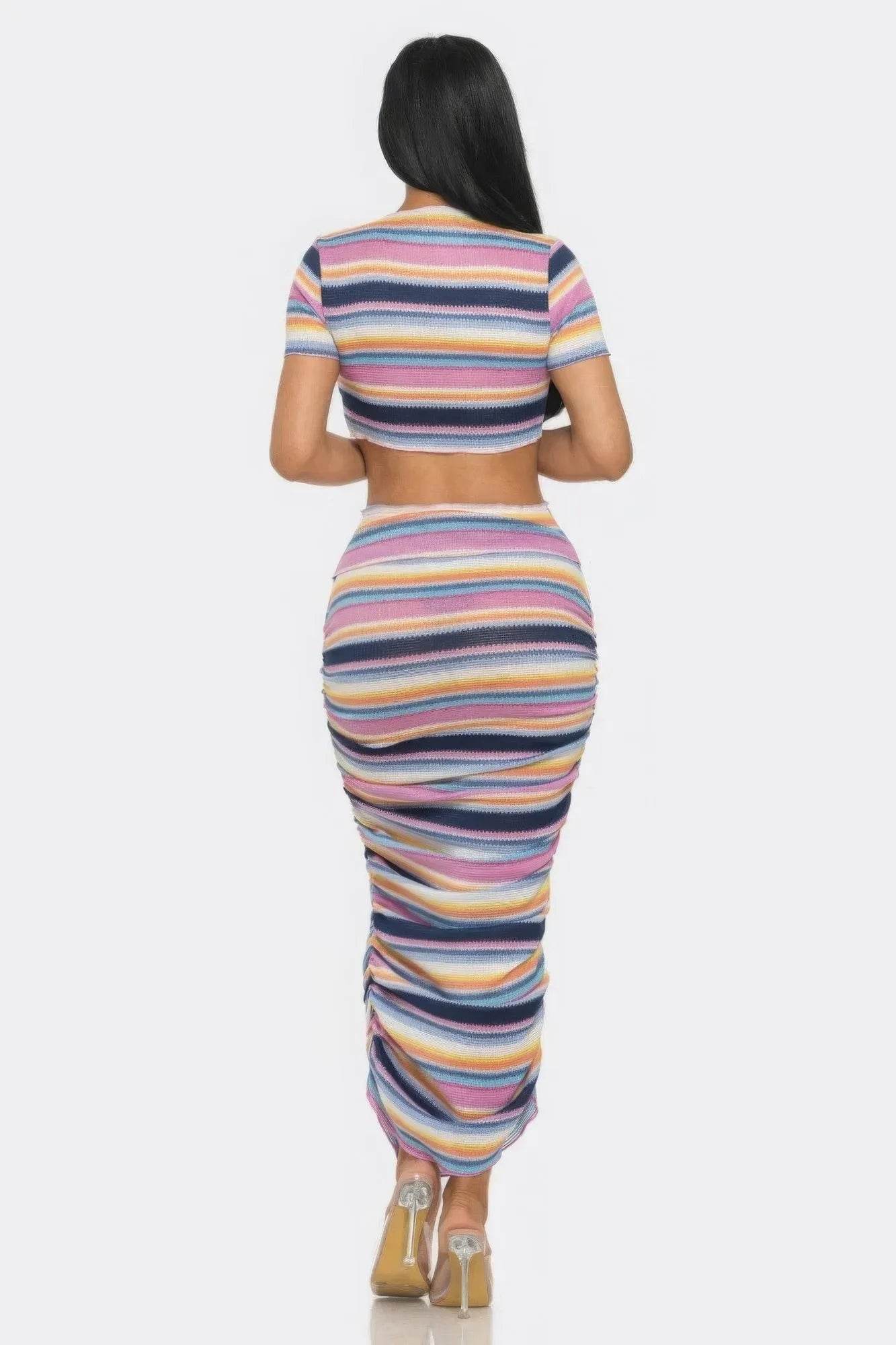 Color Me Mine Beach Sarong Skirt Set - Bona Fide Fashion