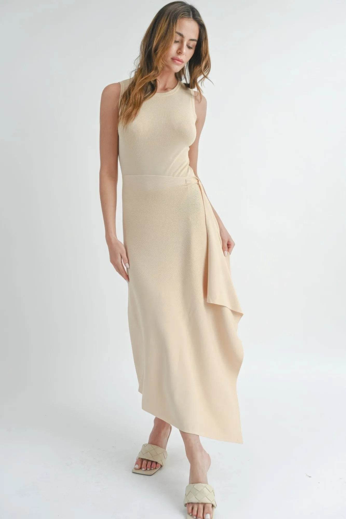 Maxi Dress With Slit - Bona Fide Fashion
