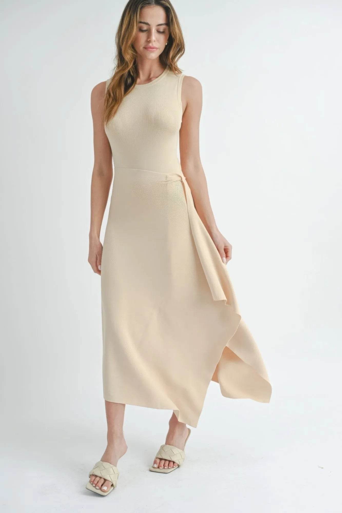 Maxi Dress With Slit - Bona Fide Fashion