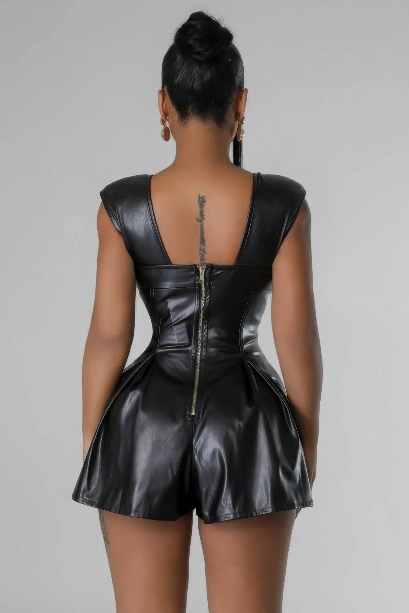 Semi-stretch Romper - Bona Fide Fashion
