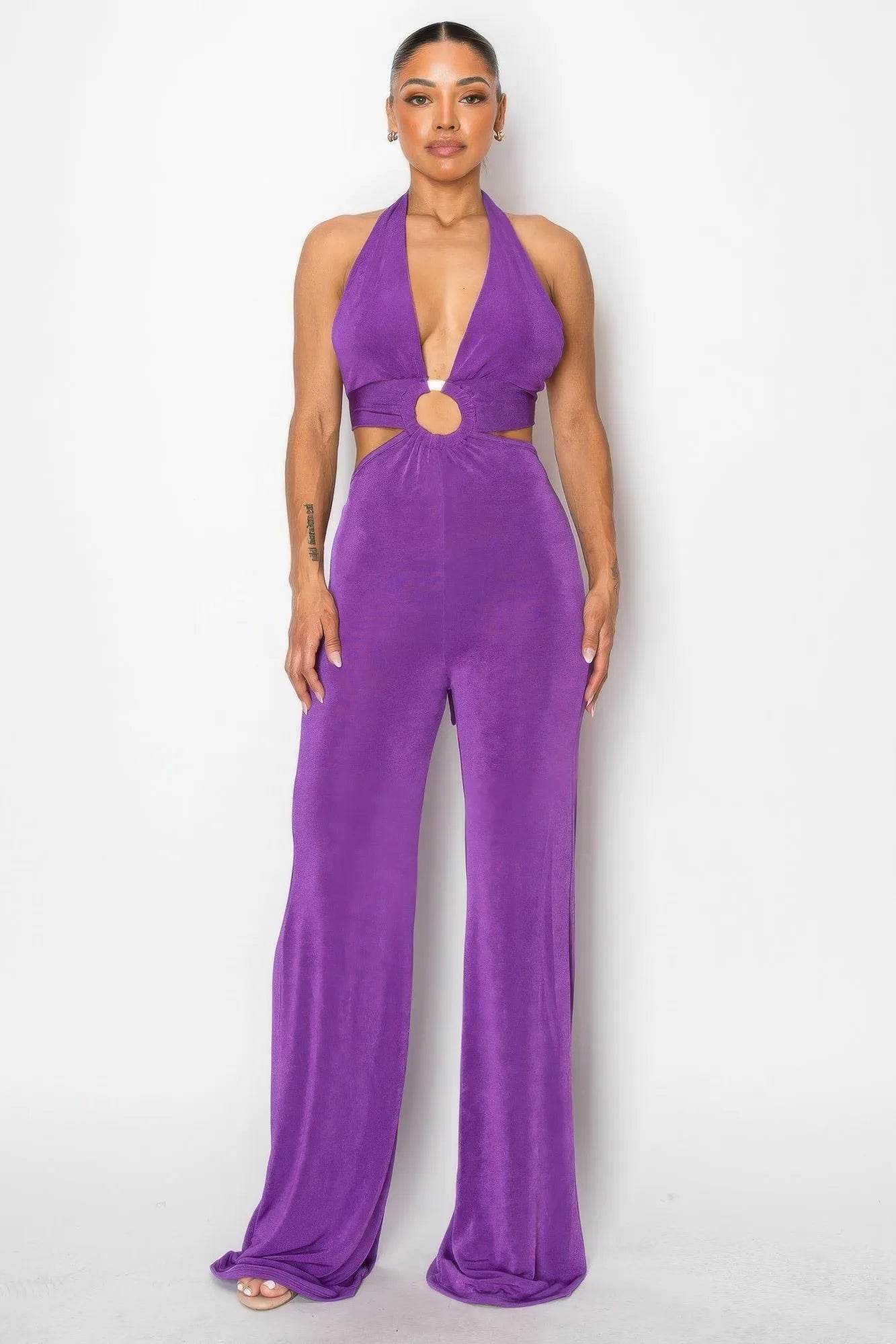 Olid Slinky Wide Legs Jumpsuit - Bona Fide Fashion