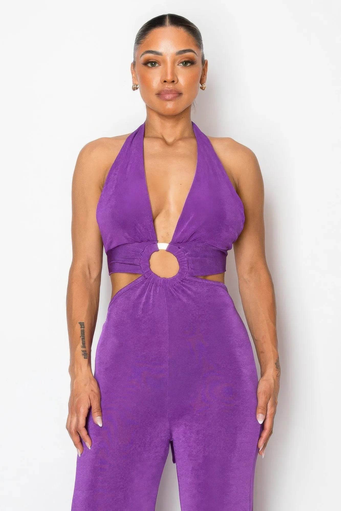 Olid Slinky Wide Legs Jumpsuit - Bona Fide Fashion