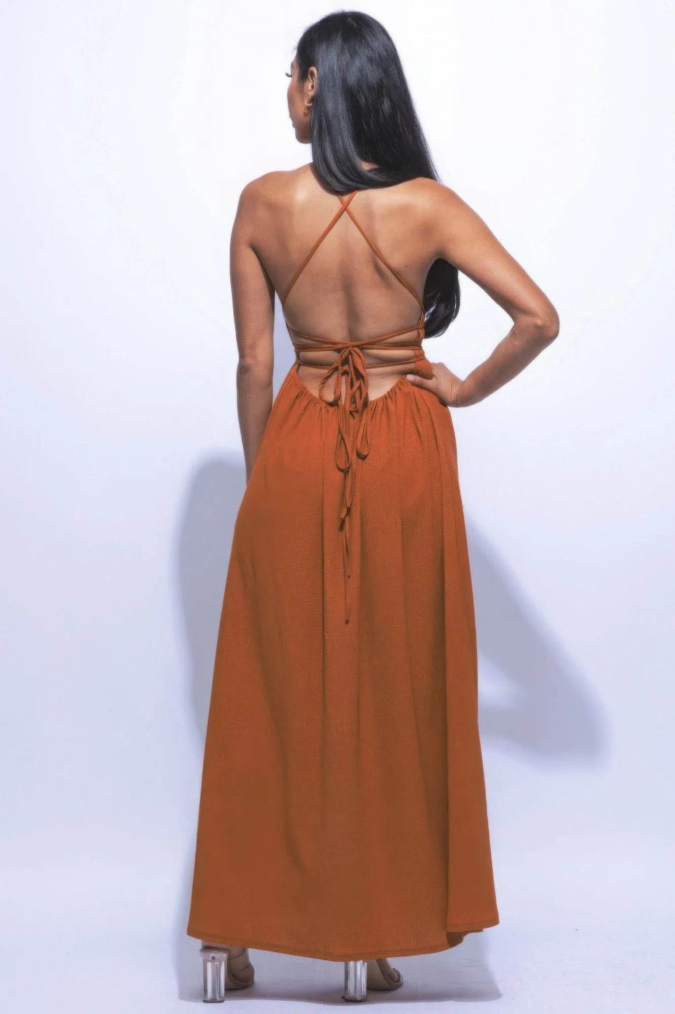 Side Slit Maxi Dress - Bona Fide Fashion