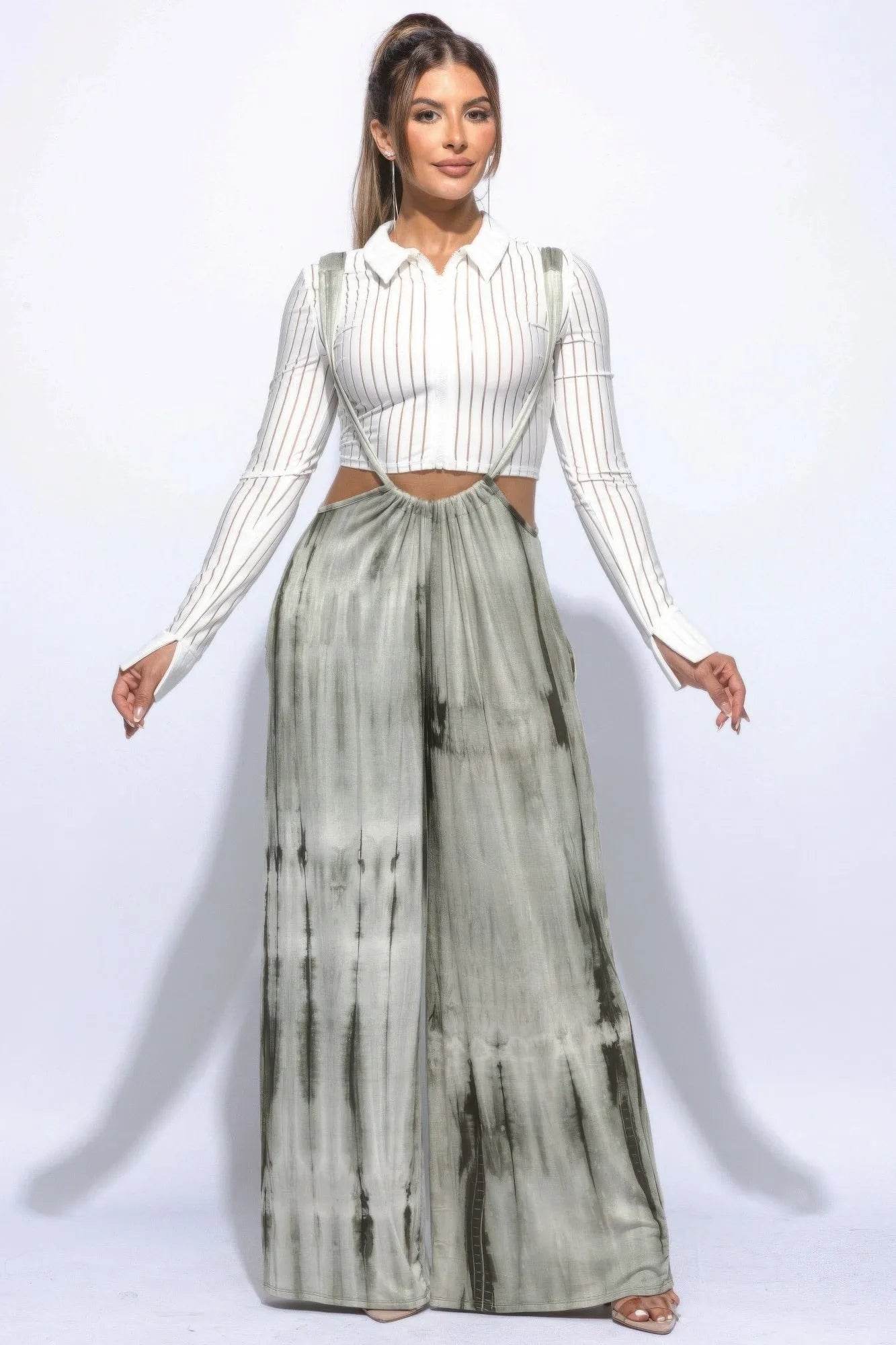 Drawstring Baggy Jumpsuit - Bona Fide Fashion