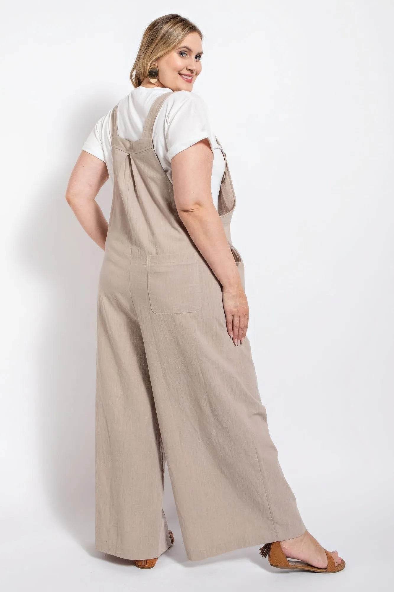 Pintuck detail overall with side pockets - Bona Fide Fashion