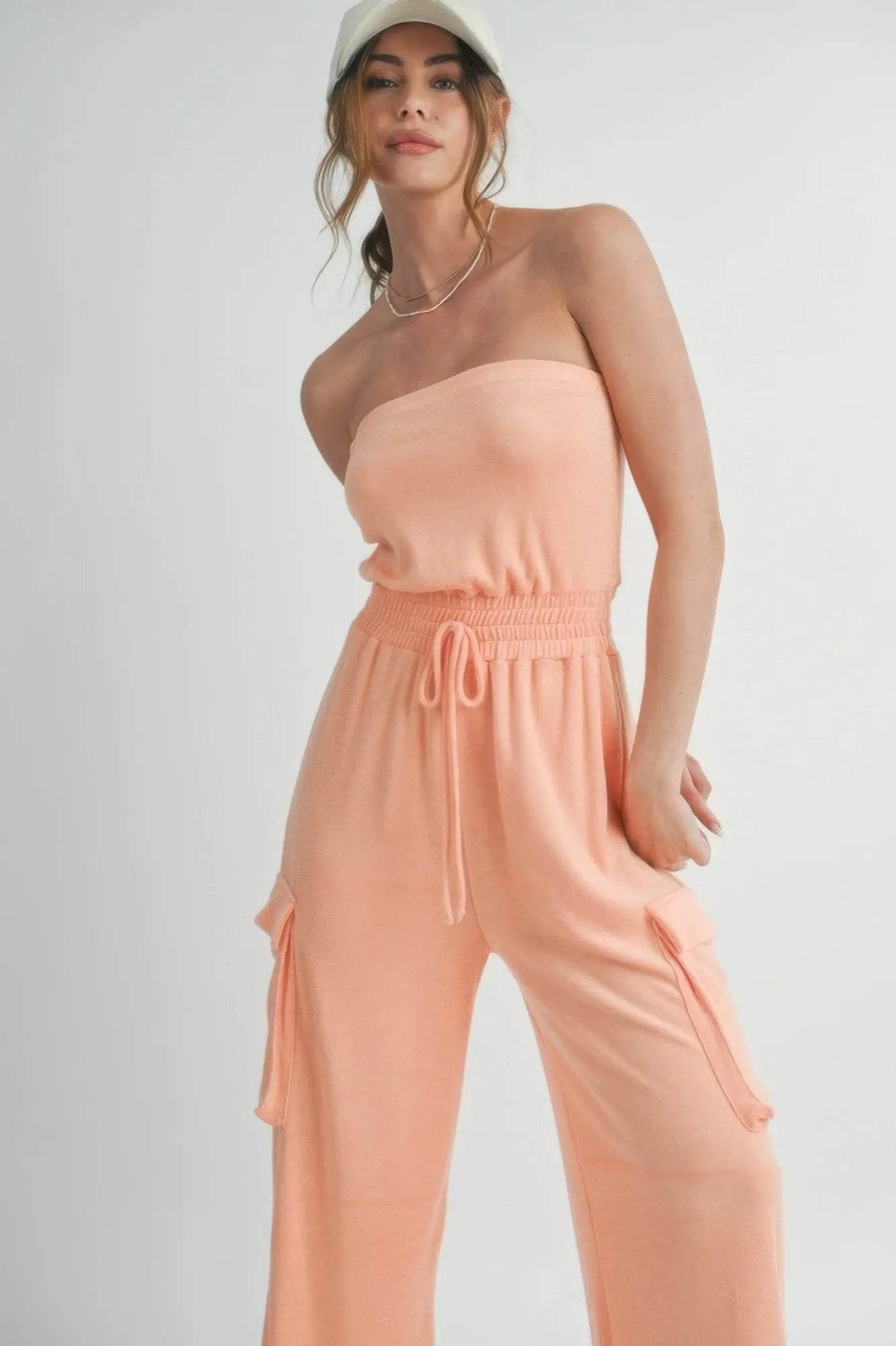 Tube Top Jumpsuit Romper - Bona Fide Fashion