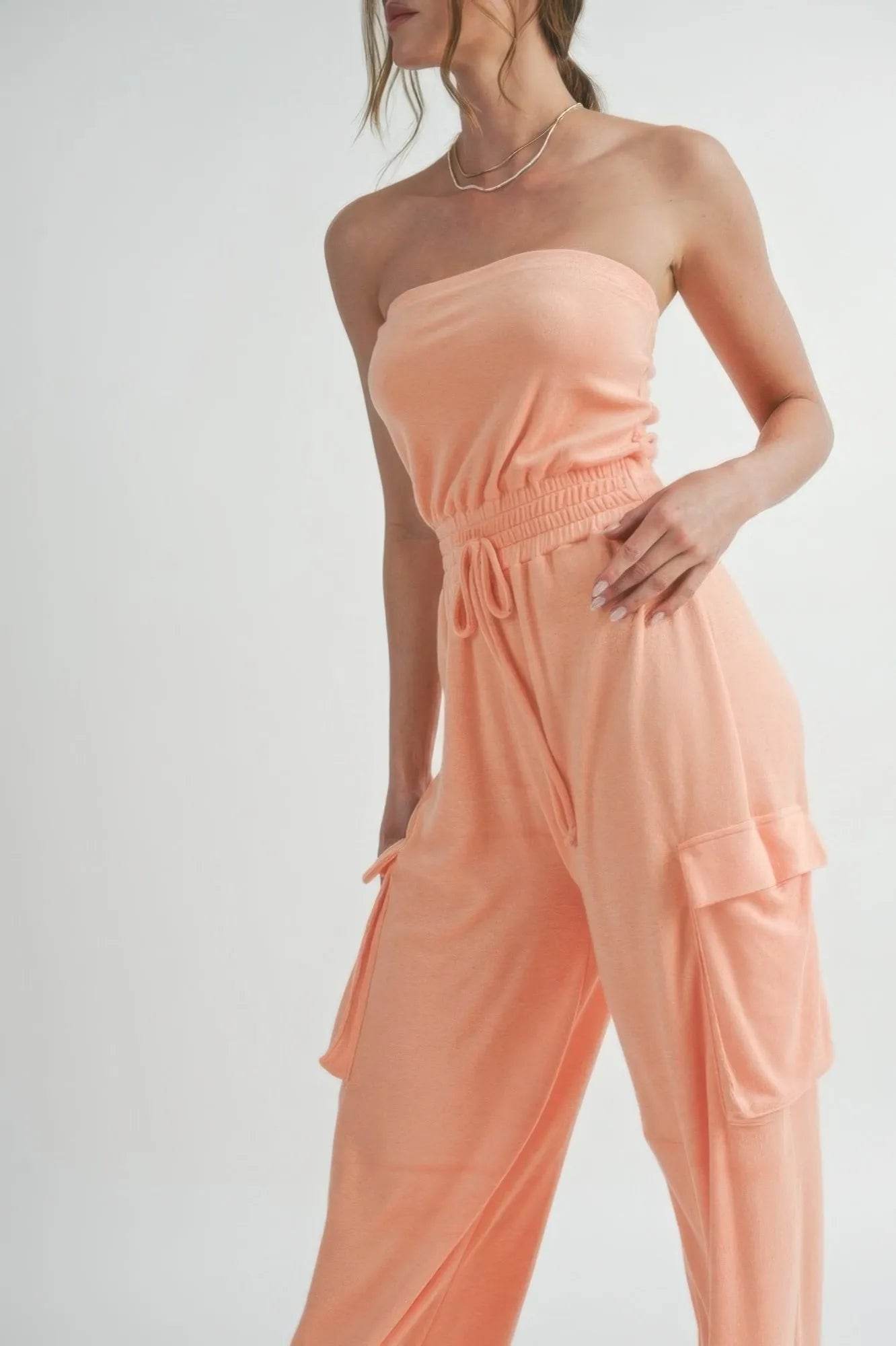 Tube Top Jumpsuit Romper - Bona Fide Fashion
