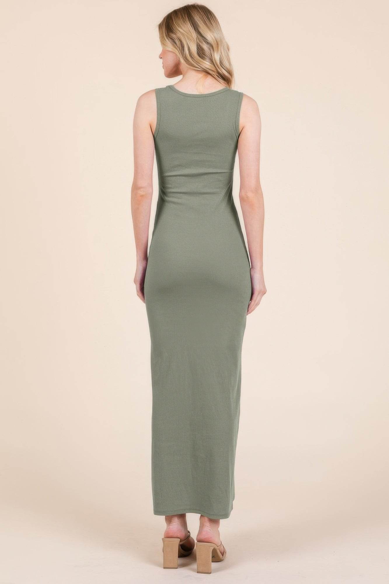Sleeveless Rib Maxi Dress - Bona Fide Fashion