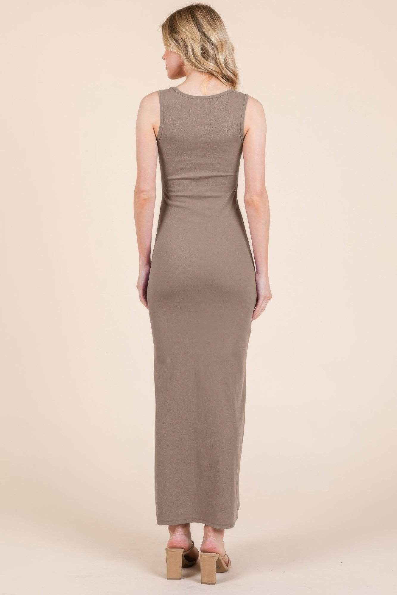 Sleeveless Rib Maxi Dress - Bona Fide Fashion