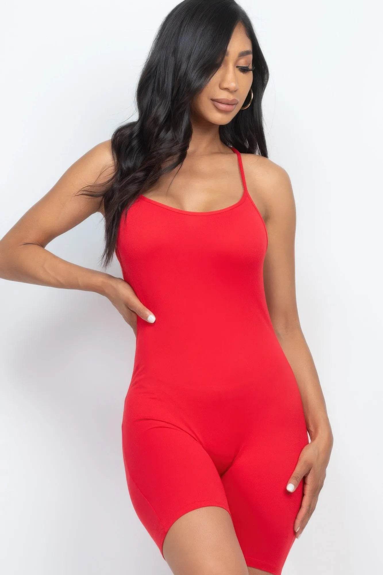Crossback Bodycon Romper - Bona Fide Fashion