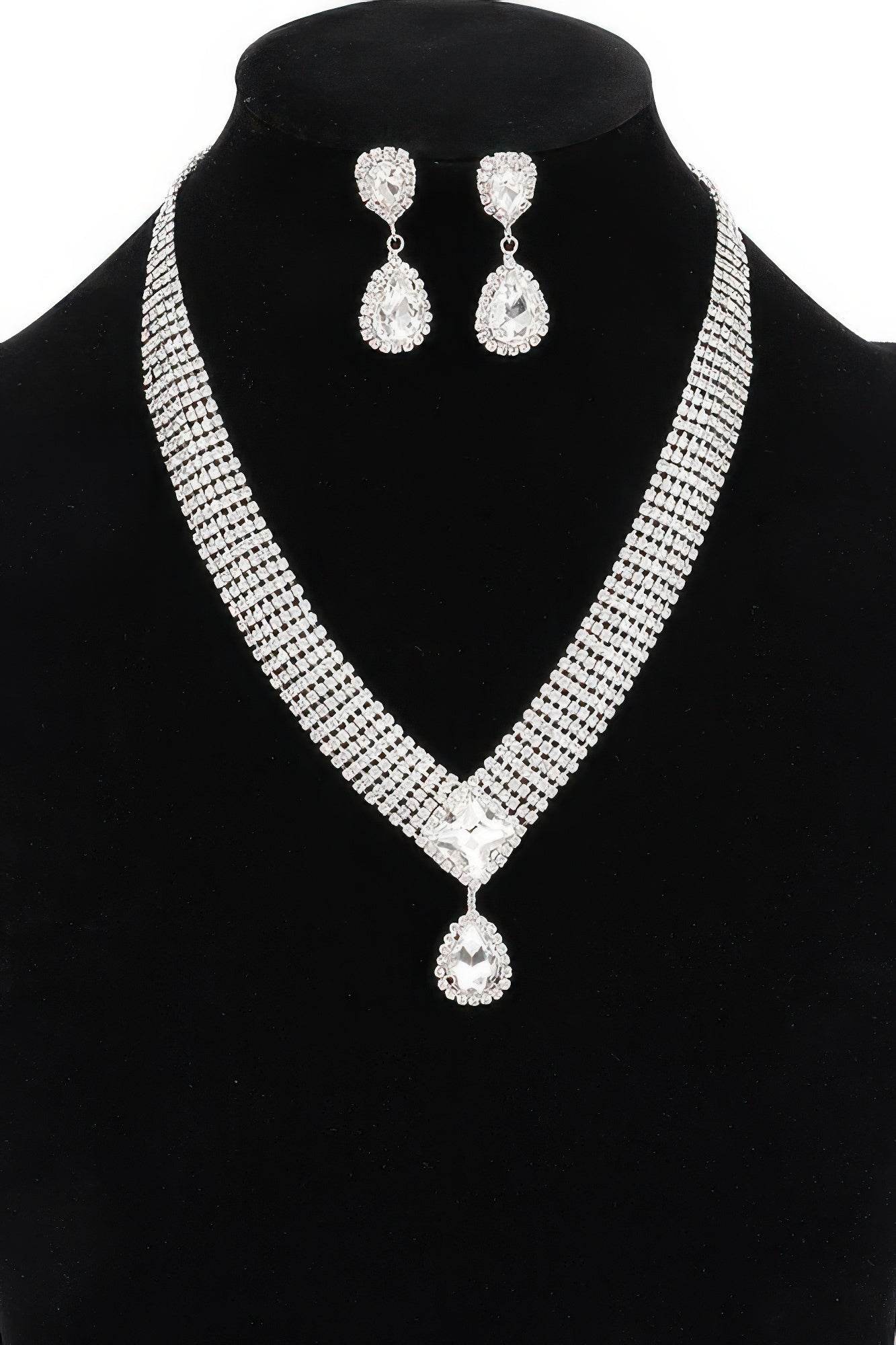 Rhinestone Necklace Set - Bona Fide Fashion