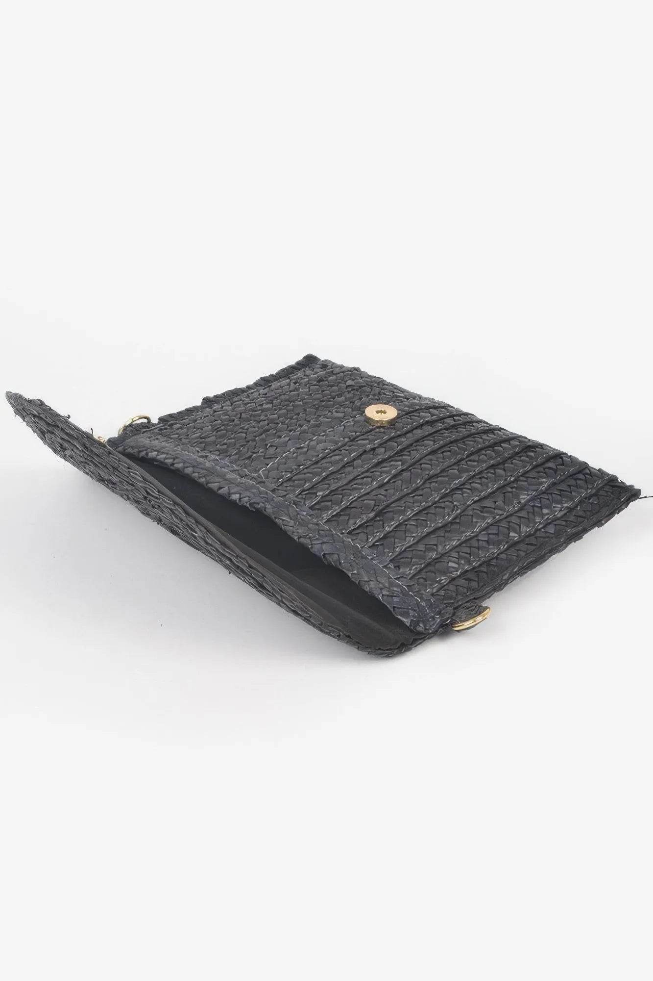 Straw Pom Pom Flap Bag - Bona Fide Fashion