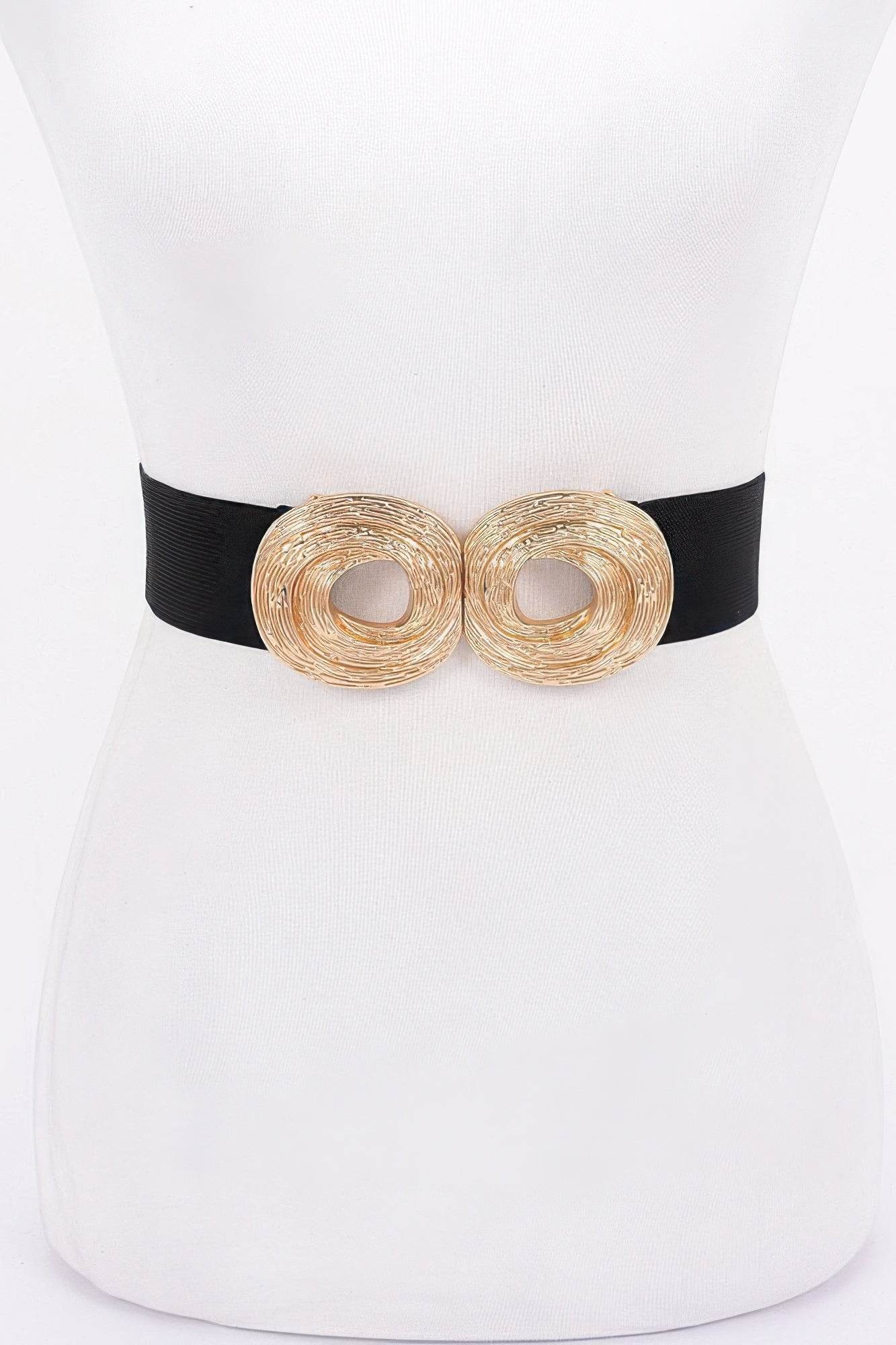 Metal Buckle Elastic Belt - Bona Fide Fashion