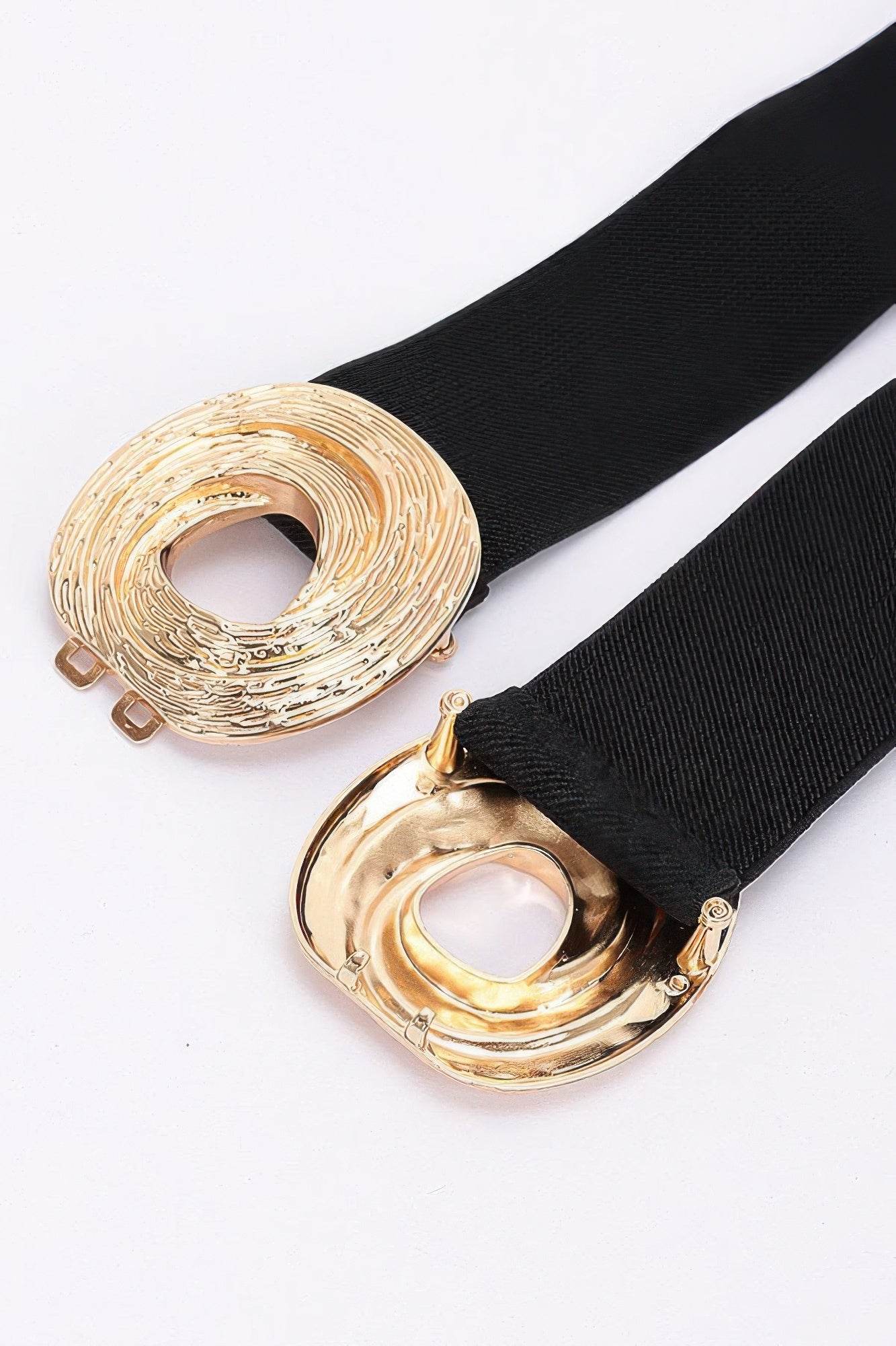 Metal Buckle Elastic Belt - Bona Fide Fashion