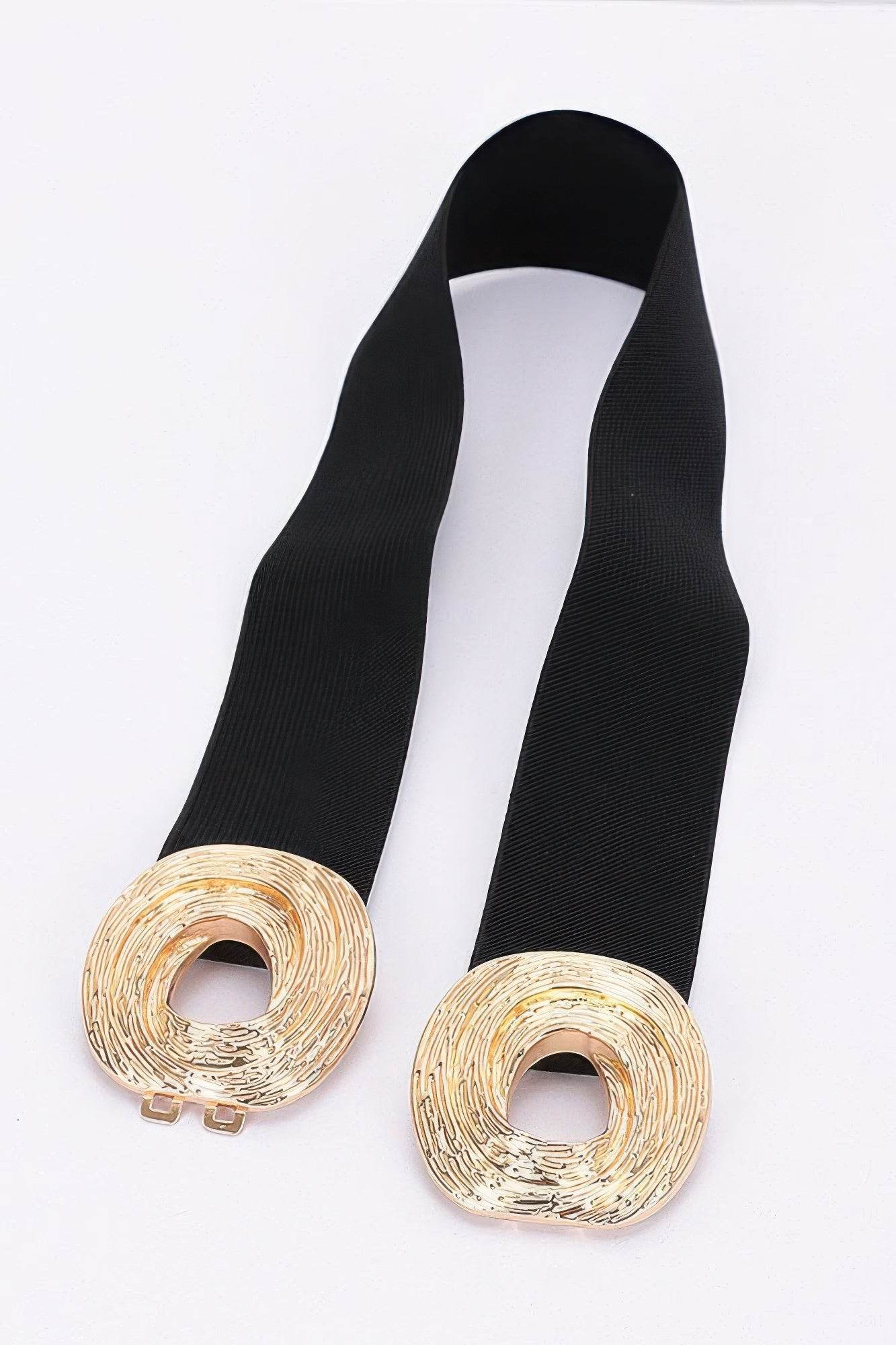 Metal Buckle Elastic Belt - Bona Fide Fashion