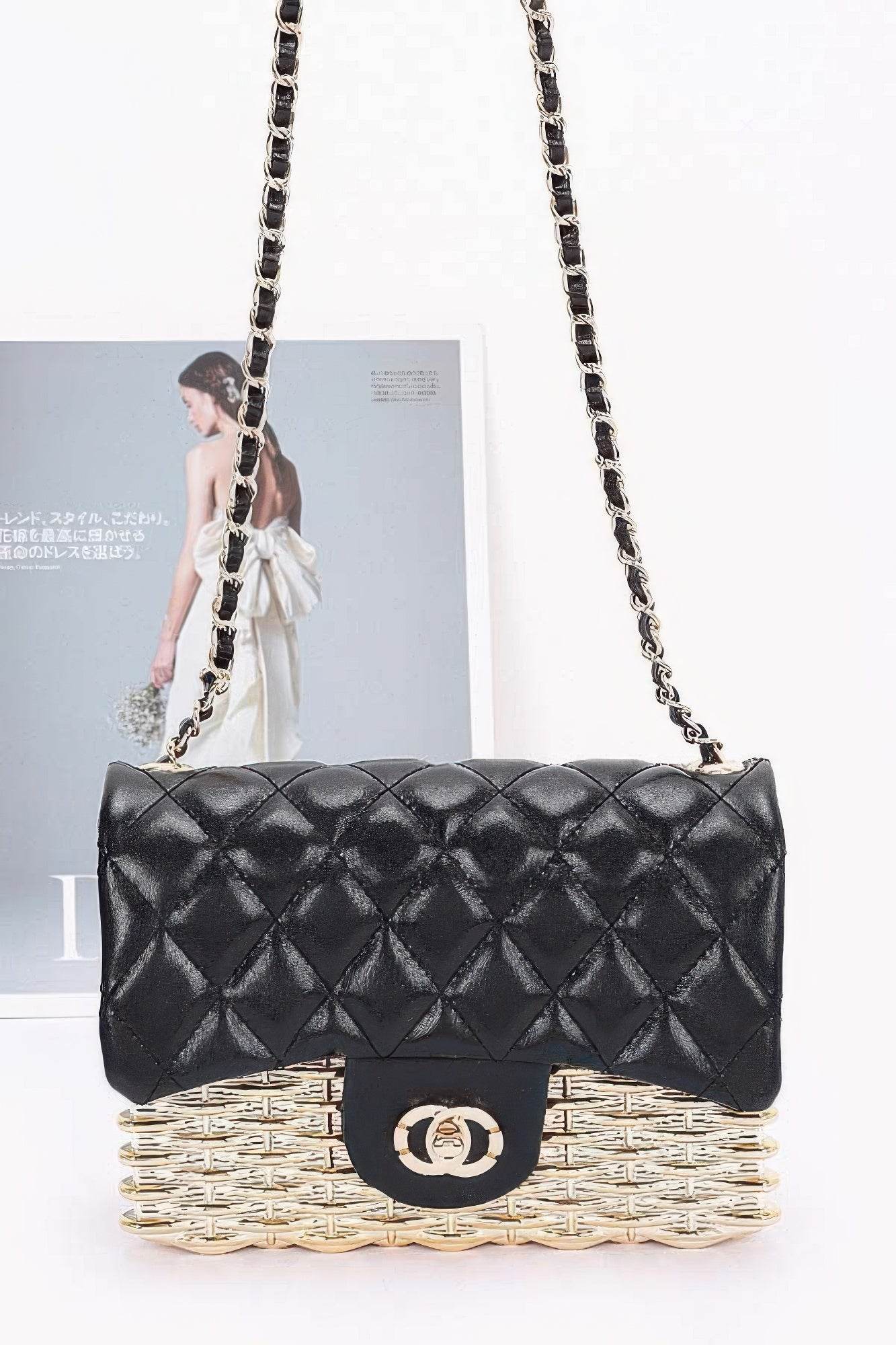 Metallic Acrylic Flap Bag - Bona Fide Fashion