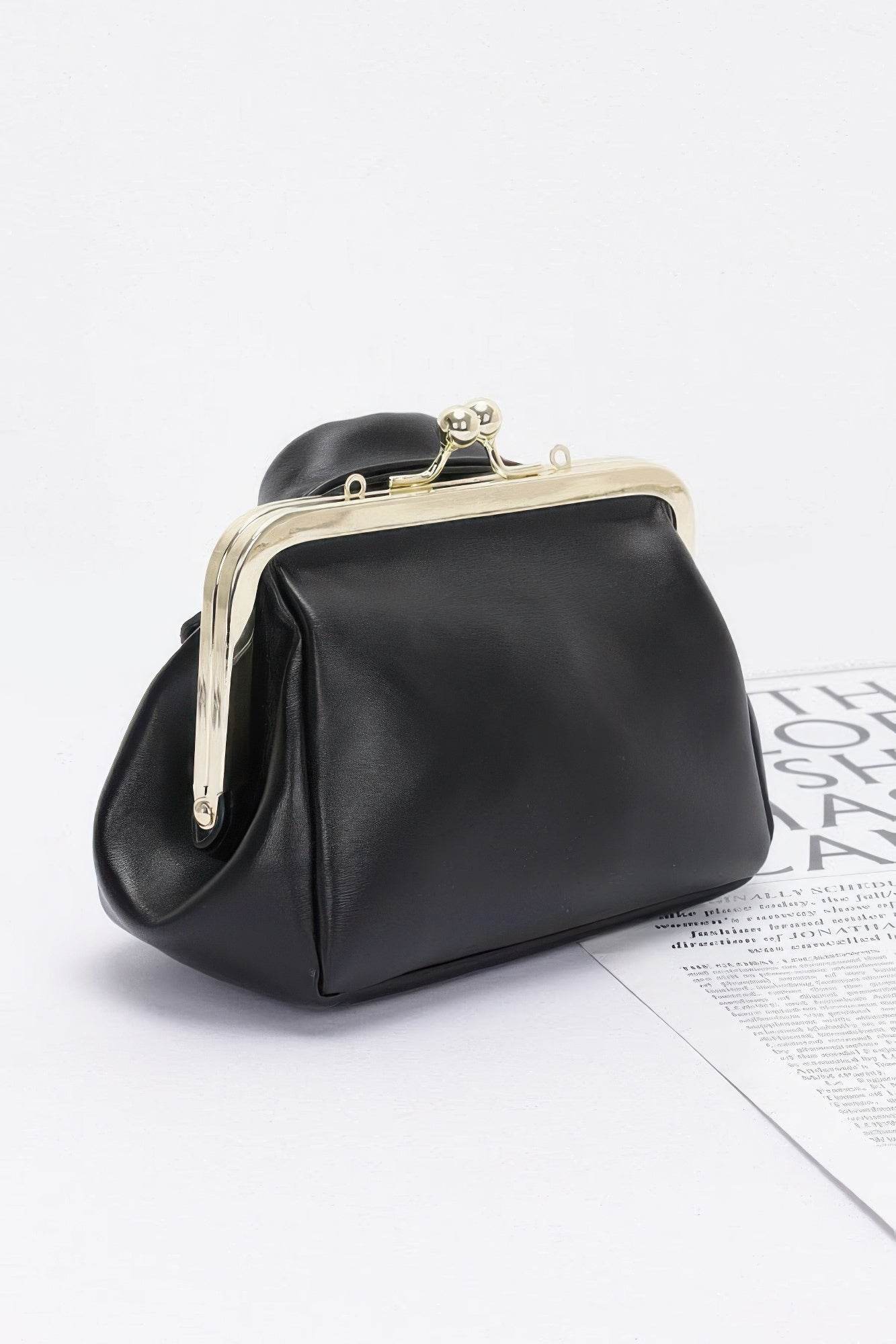 Faux Leather Jacket Style Crossbody Bag - Bona Fide Fashion
