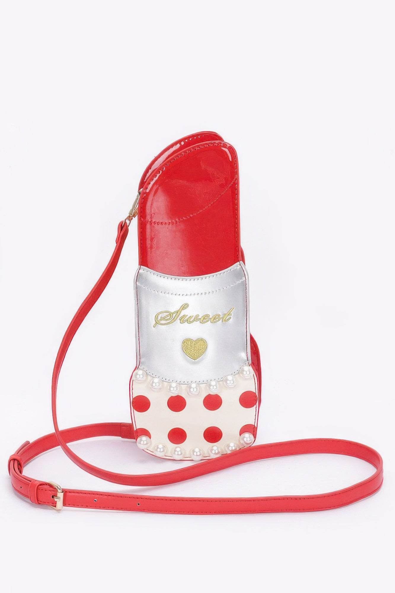Faux Leather Lipstick Novelty Bag - Bona Fide Fashion