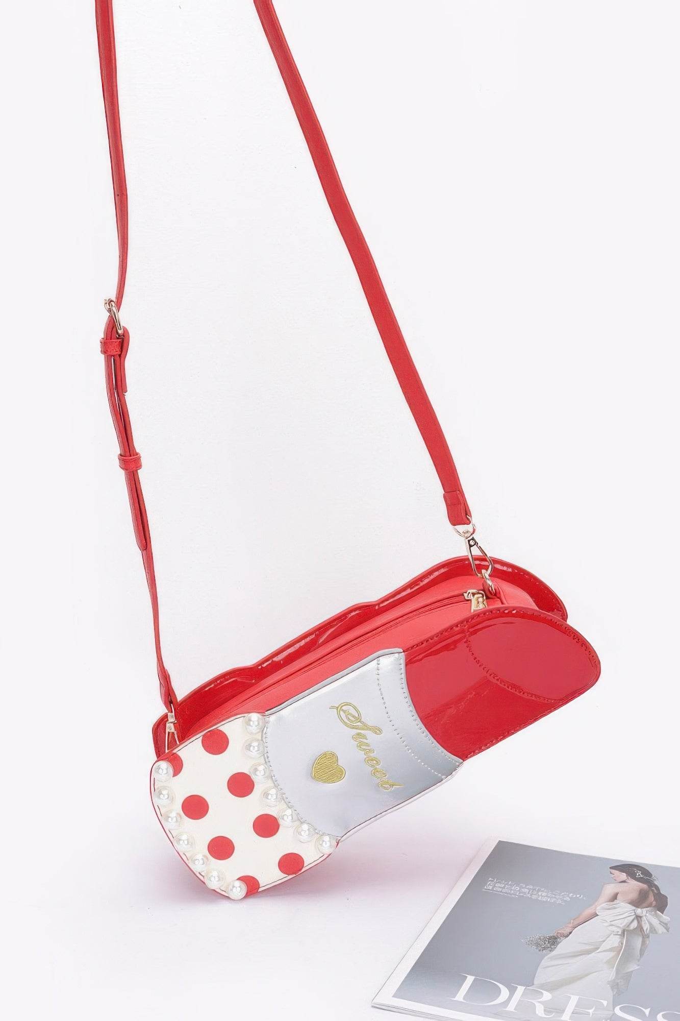 Faux Leather Lipstick Novelty Bag - Bona Fide Fashion