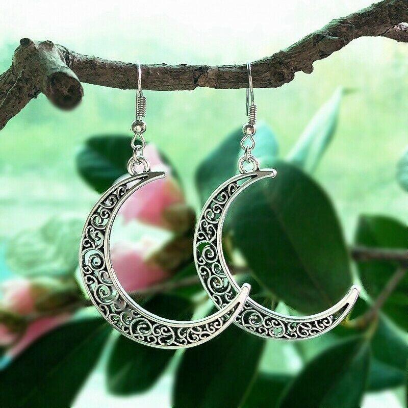 Alloy Cutout Moon Earrings - Bona Fide Fashion