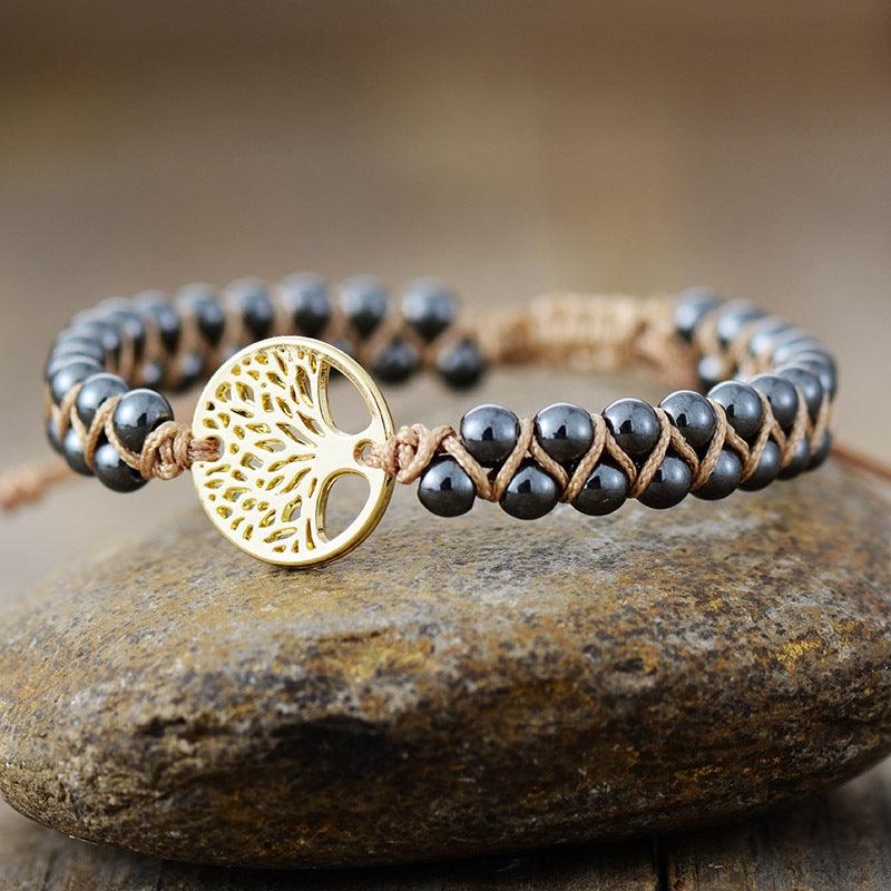 Alloy Natural Stone Braided Bracelet - Bona Fide Fashion