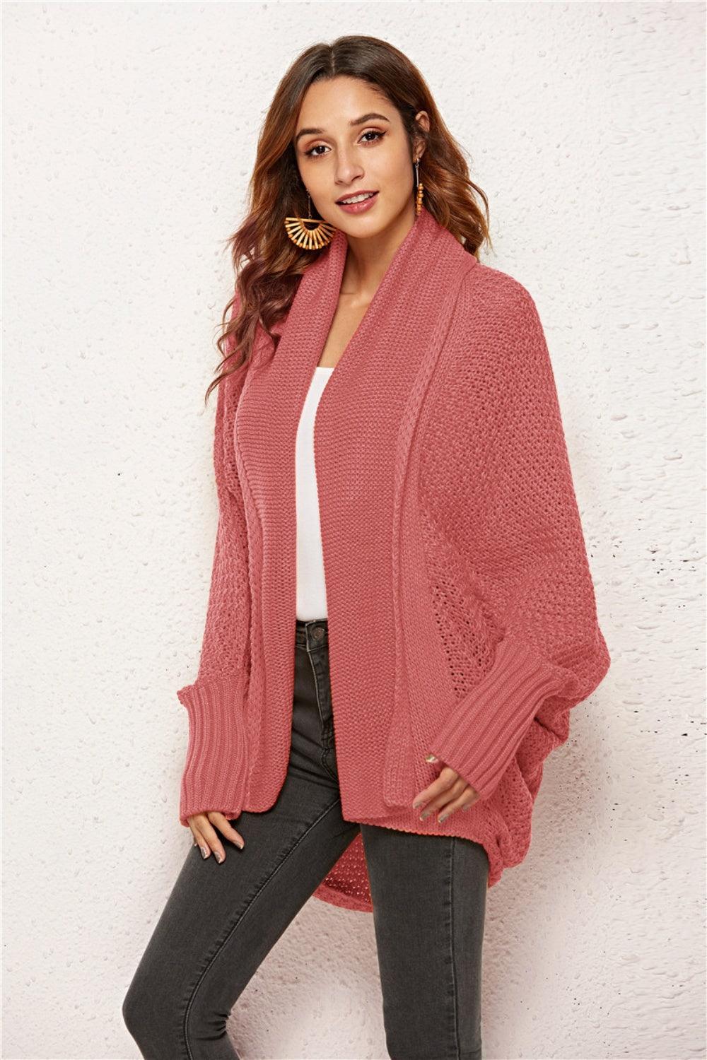 Angel Wings Open Front Batwing Sleeve Cardigan - Bona Fide Fashion