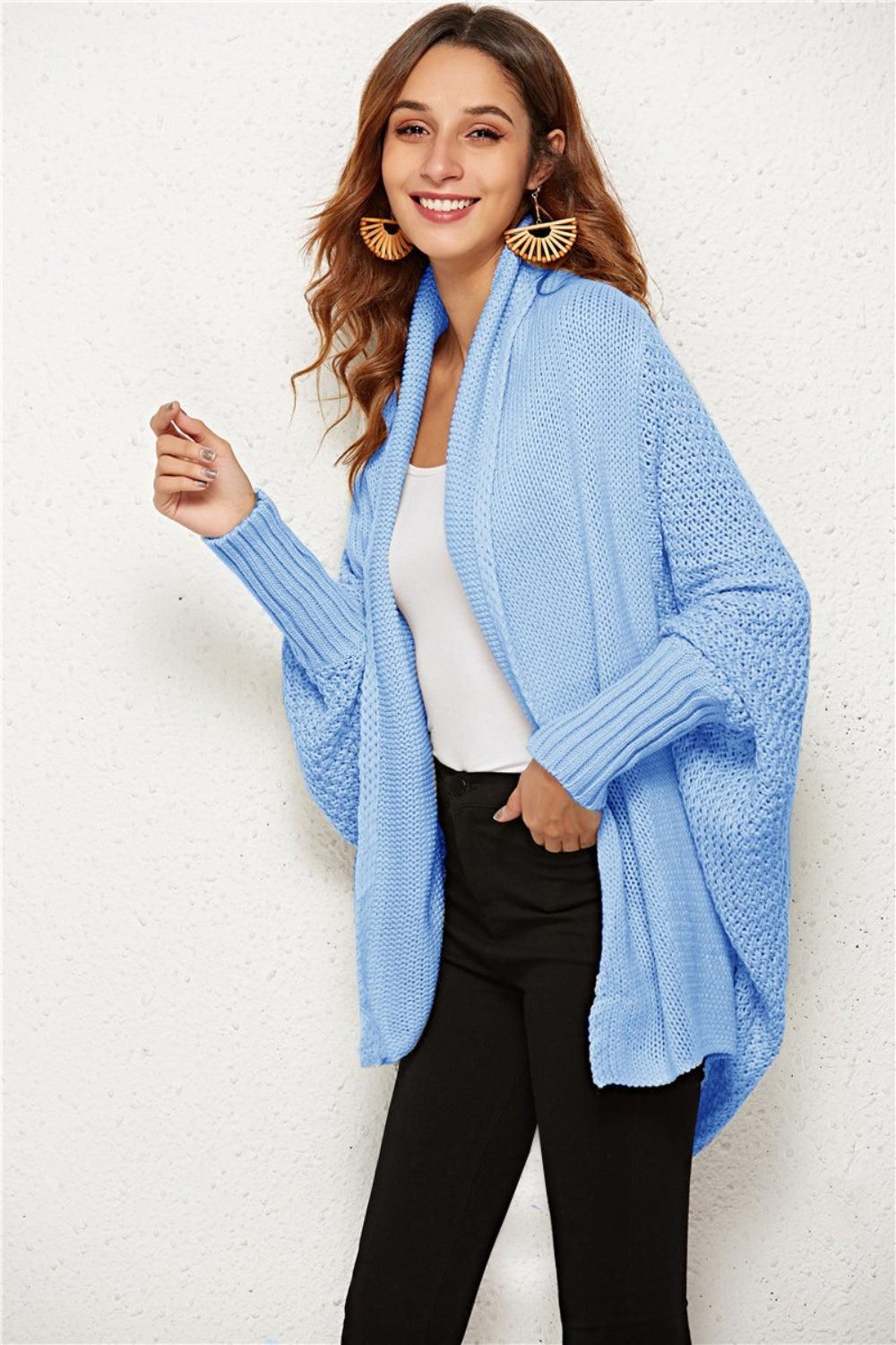 Angel Wings Open Front Batwing Sleeve Cardigan - Bona Fide Fashion