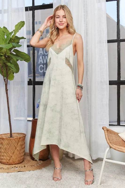 Adora Printed Spaghetti Strap Midi Dress – Breezy Sleeveless Summer Dress - Bona Fide Fashion