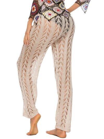 Bona Fide Fashion - Cutout Drawstring High Waist Swim Pants - Women Fashion - Bona Fide Fashion