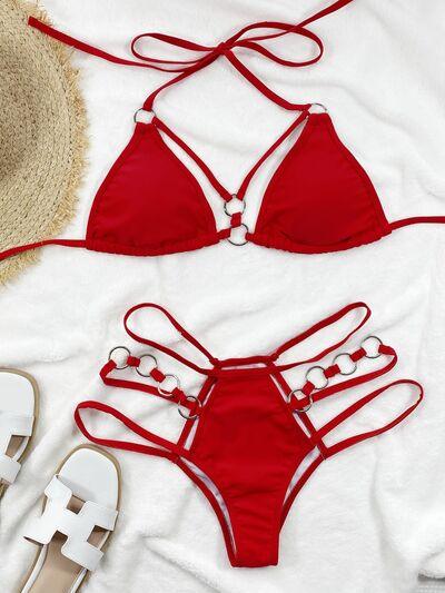 Bona Fide Fashion - Cutout Halter Neck Two-Piece Bikini Set - Women Fashion - Bona Fide Fashion