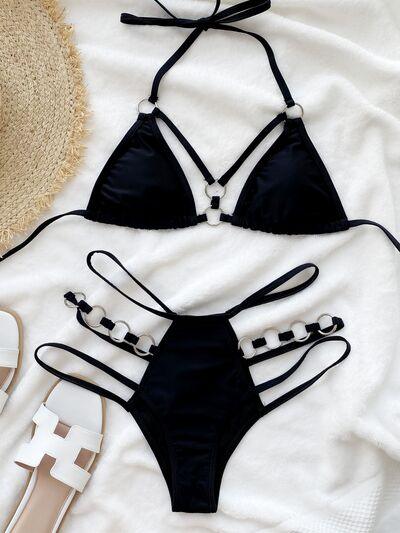 Bona Fide Fashion - Cutout Halter Neck Two-Piece Bikini Set - Women Fashion - Bona Fide Fashion