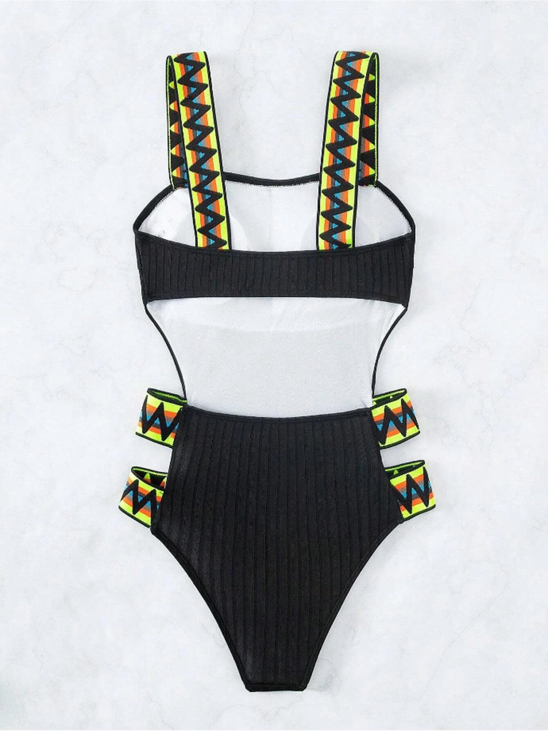 Bona Fide Fashion - Cutout Wide Strap One-Piece Swimwear - Women Fashion - Bona Fide Fashion