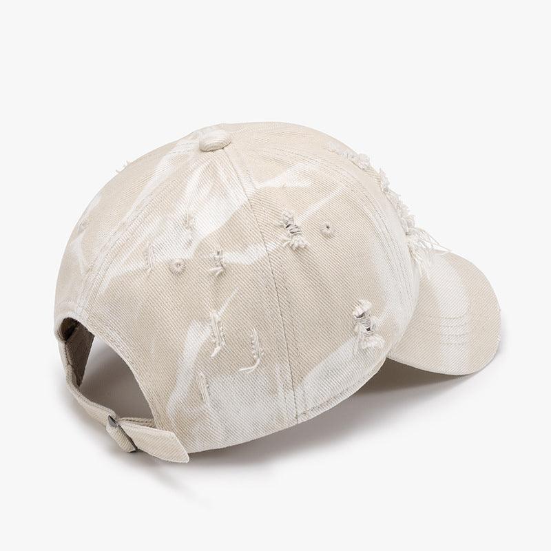 Bona Fide Fashion - Distressed Adjustable Cotton Baseball Cap - Women Fashion - Bona Fide Fashion