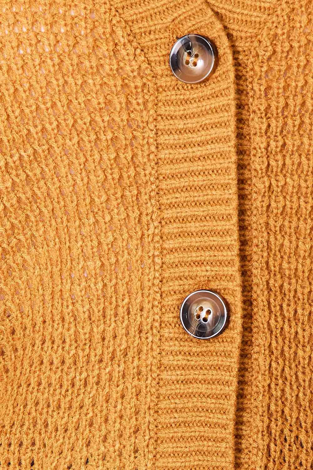Bona Fide Fashion - Drop Shoulder Button Down Cardigan with Pockets - Women Fashion - Bona Fide Fashion