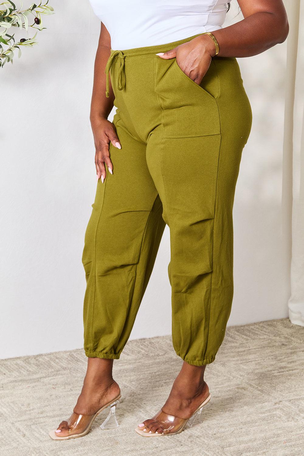 Bona Fide Fashion - Full Size Drawstring Sweatpants with pockets - Women Fashion - Bona Fide Fashion