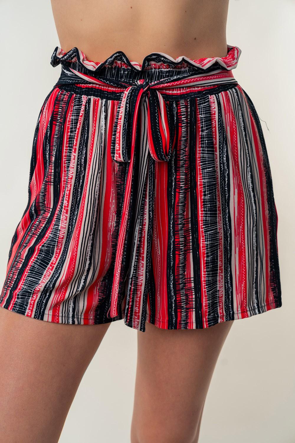 Bona Fide Fashion - Full Size High Waisted Striped Shorts - Women Fashion - Bona Fide Fashion