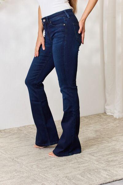 Bona Fide Fashion - Full Size Mid Rise Flare Jeans - Women Fashion - Bona Fide Fashion