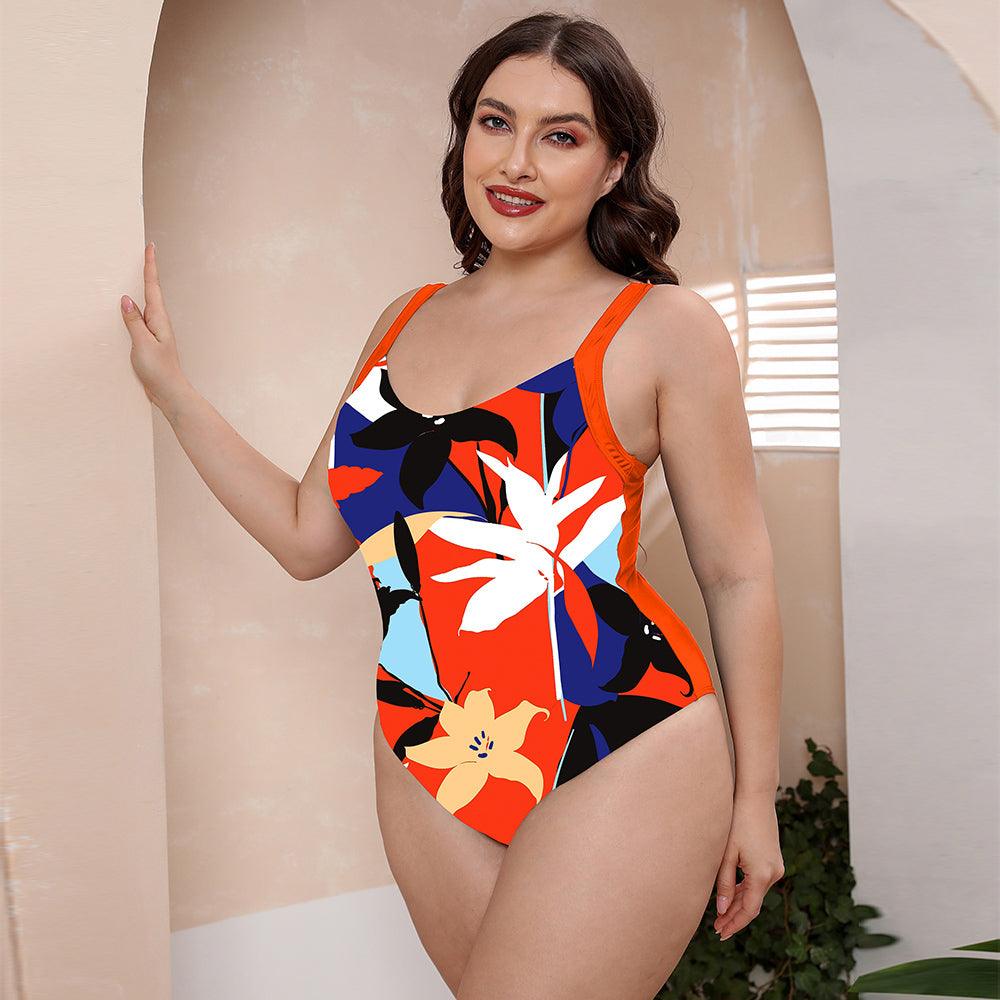 Bona Fide Fashion - Full Size Printed Scoop Neck Sleeveless One-Piece Swimsuit - Women Fashion - Bona Fide Fashion