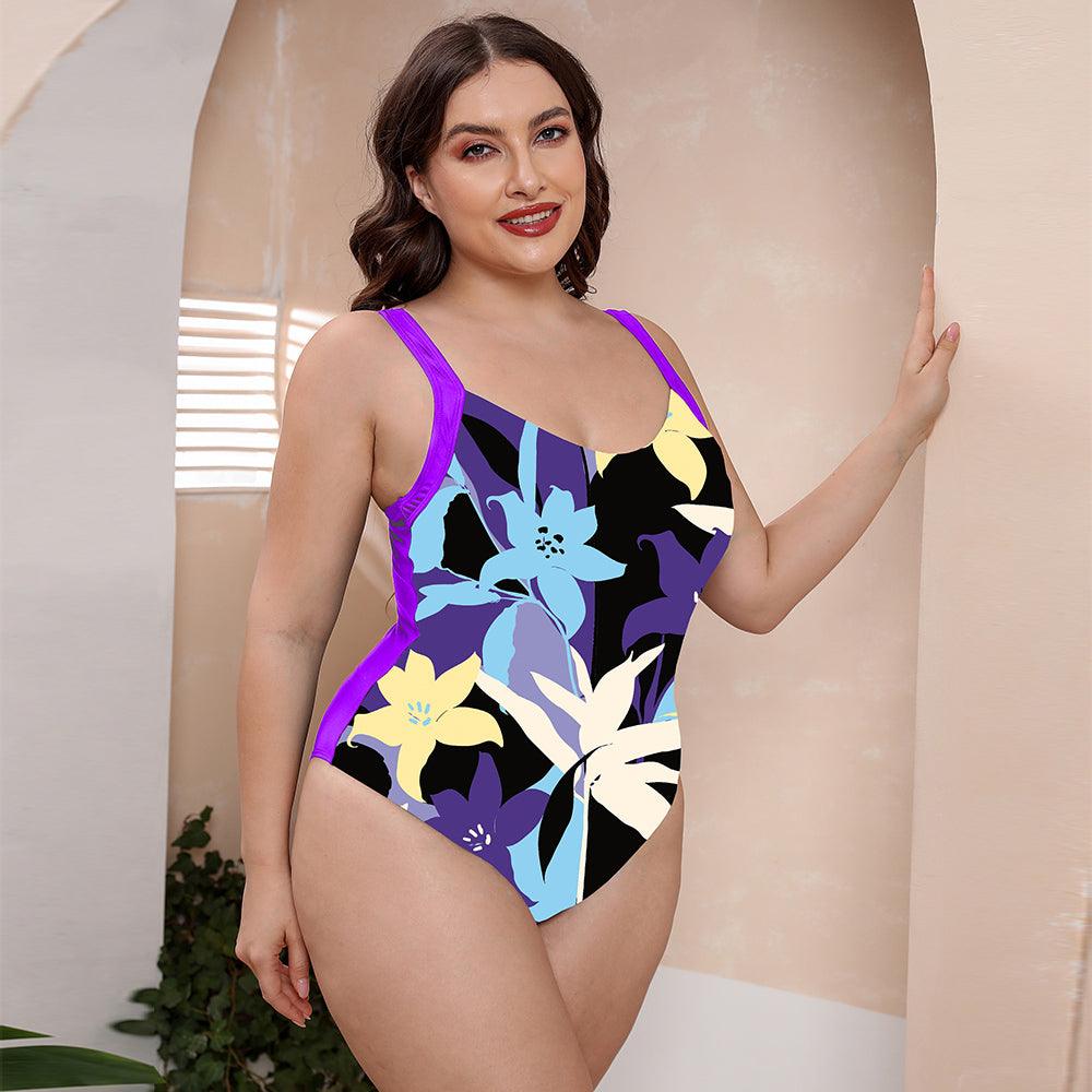 Bona Fide Fashion - Full Size Printed Scoop Neck Sleeveless One-Piece Swimsuit - Women Fashion - Bona Fide Fashion