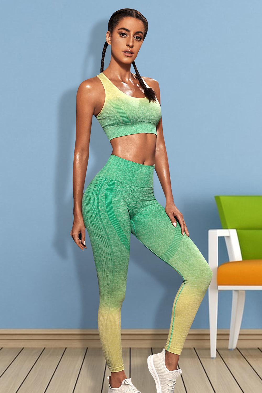 Bona Fide Fashion - Gradient Active Tank and Leggings Set - Women Fashion - Bona Fide Fashion