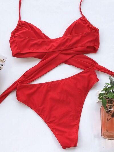 Bona Fide Fashion - Halter Neck Two-Piece Bikini Set - Women Fashion - Bona Fide Fashion