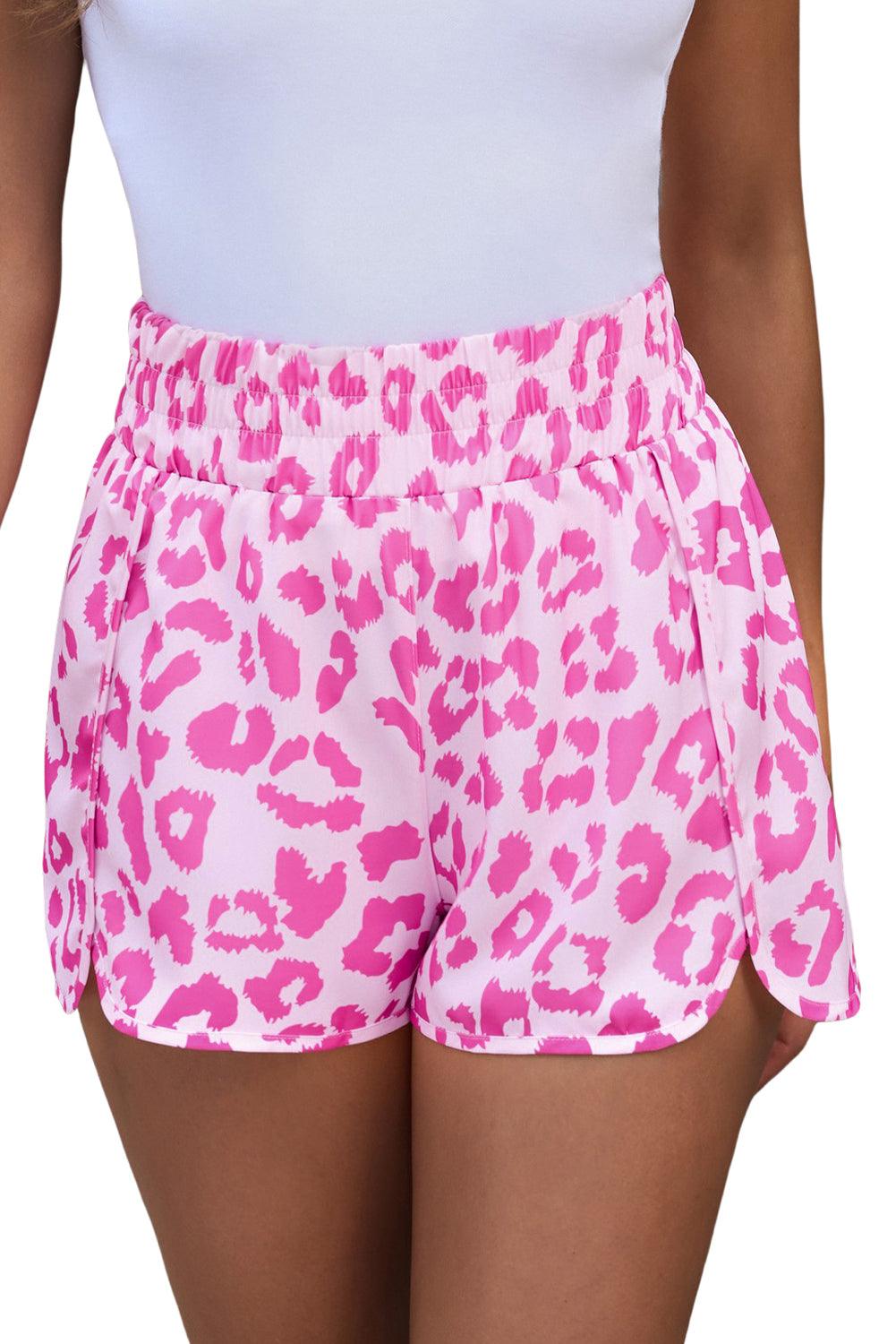 Bona Fide Fashion - Leopard Elastic Waist Shorts - Women Fashion - Bona Fide Fashion