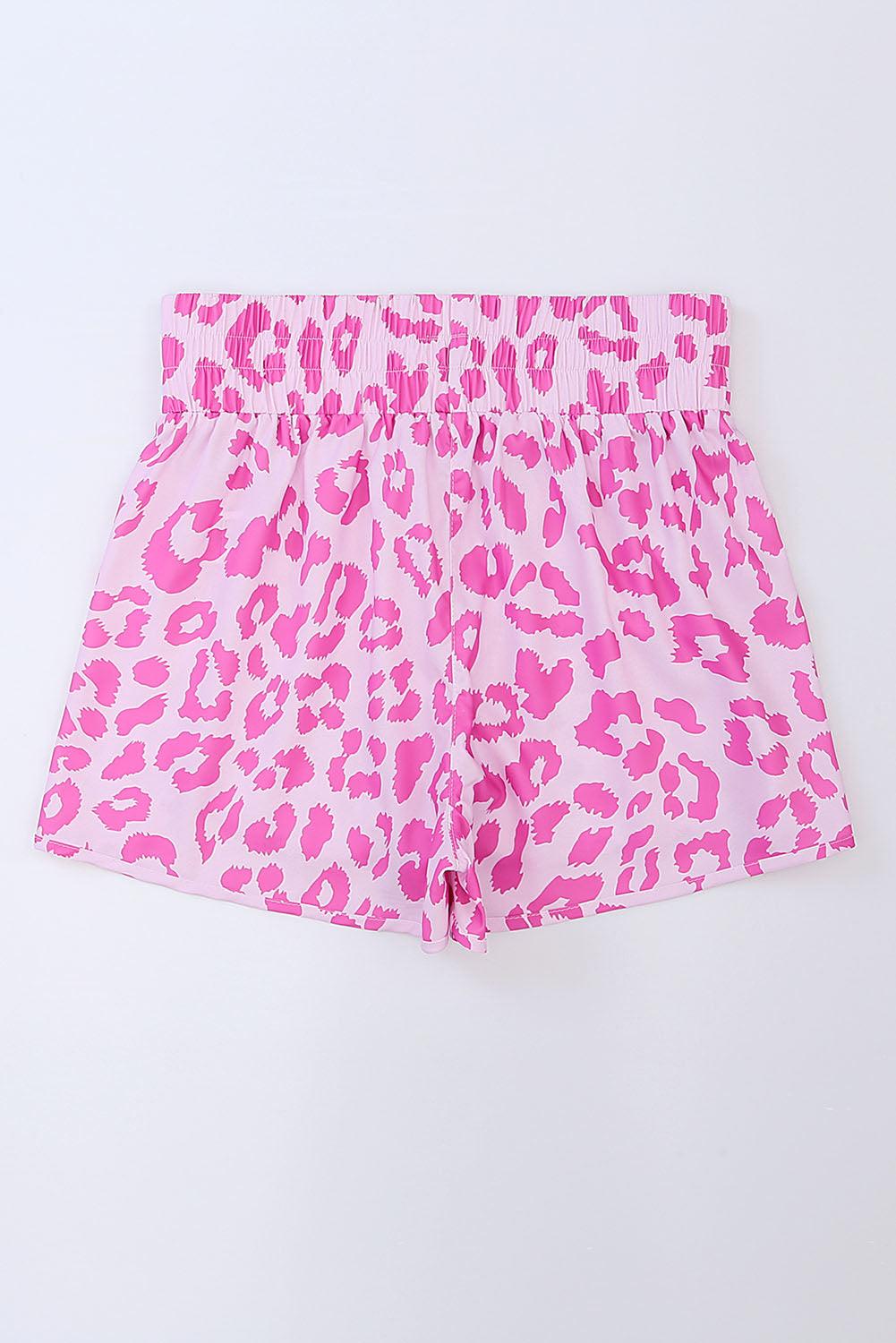 Bona Fide Fashion - Leopard Elastic Waist Shorts - Women Fashion - Bona Fide Fashion